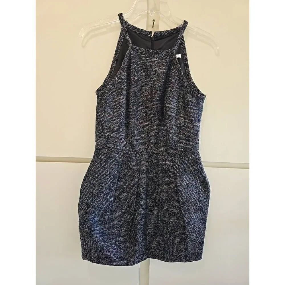 Rachel Roy Halter Neck Dress, Black/ Lurex, S, NWOT